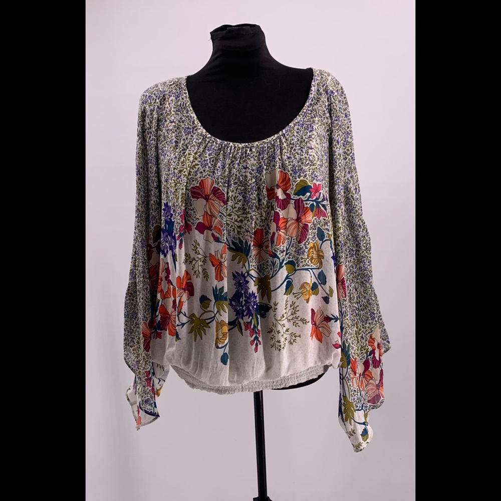 Anthropologie Floral Parisa Blouse XL